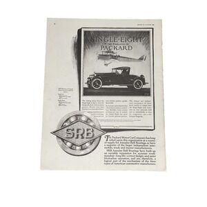 1924 Packard Single Eight Car Print Ad Vintage Automobile Magazine Page